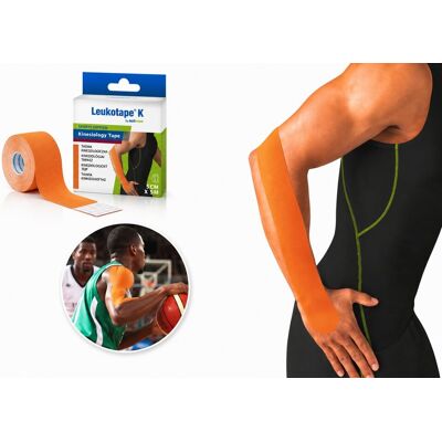 Actimove LEUKOTAPE Taśma do kinesiotapingu sportowa plaster 5cmx5m pomarańczowy Actimove LEUKOTAPE Taśma do kinesiotapingu sportowa plaster 5cmx5m pomarańczowy