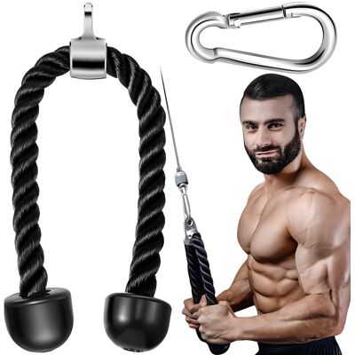 Retoo Lina Sznur Uchwyt Do Wyciągu Atlasu Na Triceps Biceps Mocny Do 200 Kg Retoo Lina Sznur Uchwyt Do Wyciągu Atlasu Na Triceps Biceps Mocny Do 200 Kg