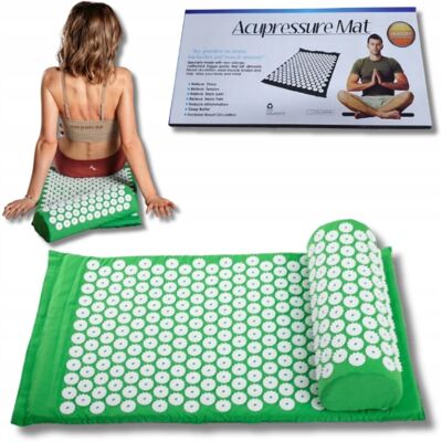 Inny producent Mata Do Akupresury Mata Z Kolcami Ulga W Bolu Zestaw Z Poduszka Zielona Inny producent Mata Do Akupresury Mata Z Kolcami Ulga W Bolu Zestaw Z Poduszka Zielona