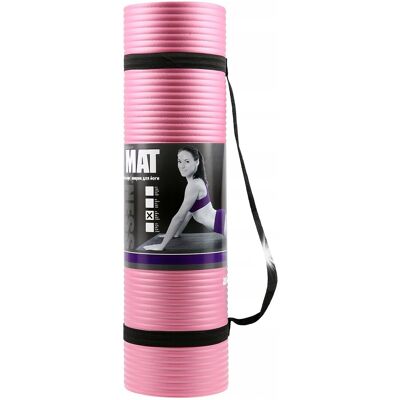 Mata Do Ćwiczeń Fitness Jogi Joga Antypoślizgowa 180cm HMS Różowa Solidna Mata Do Ćwiczeń Fitness Jogi Joga Antypoślizgowa 180cm HMS Różowa Solidna