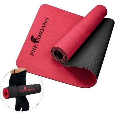 Mata Do Ćwiczeń Fitness Yogi 6Mm Tpe Pretorians Czarno-Czerwona Mata Do Ćwiczeń Fitness Yogi 6Mm Tpe Pretorians Czarno-Czerwona
