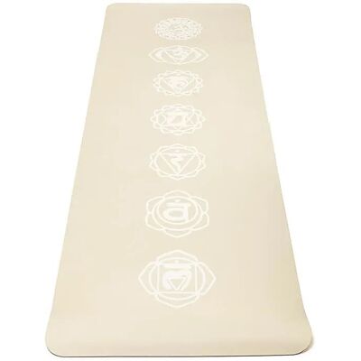 Mata do ćwiczeń Yogi & Yogini Premium TPE 5 mm Chakra beżowy joga pilates Mata do ćwiczeń Yogi & Yogini Premium TPE 5 mm Chakra beżowy joga pilates