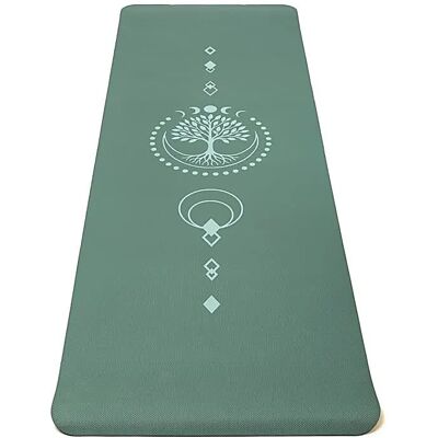 Mata do ćwiczeń Yogi & Yogini Premium TPE 5 mm Drzewo Życia zielony joga pilates Mata do ćwiczeń Yogi & Yogini Premium TPE 5 mm Drzewo Życia zielony joga pilates
