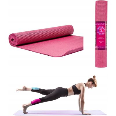 inna (Inny) Mata do jogi 5 mm 183x61cm różowa antypoślizgowa pilates trening w domu inna (Inny) Mata do jogi 5 mm 183x61cm różowa antypoślizgowa pilates trening w domu