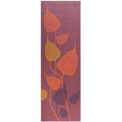 Bodhi Yoga Mata do jogi Bodhi Leela 4,5mm - fioletowa z liśćmi Bodhi Yoga Mata do jogi Bodhi Leela 4,5mm - fioletowa z liśćmi