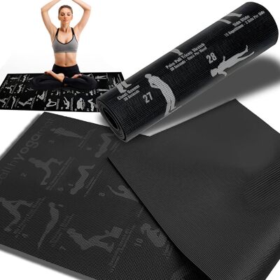 Retoo MATA DO JOGI ĆWICZEŃ FITNESS PILATES GIMNASTYCZNA ANTYPOŚLIZGOWA 28 POZYCJI Retoo MATA DO JOGI ĆWICZEŃ FITNESS PILATES GIMNASTYCZNA ANTYPOŚLIZGOWA 28 POZYCJI