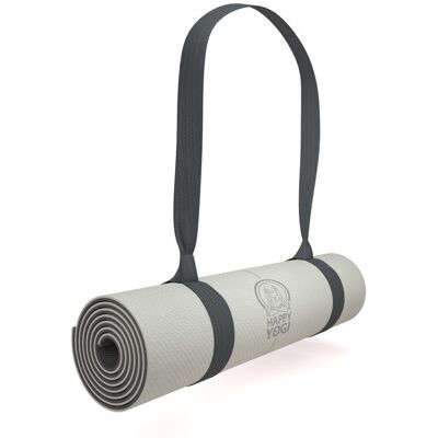 MATA DO JOGI HAPPY YOGI TPE 6MM ECO ANTYPOŚLIZGOWA SZARA MATA DO JOGI HAPPY YOGI TPE 6MM ECO ANTYPOŚLIZGOWA SZARA