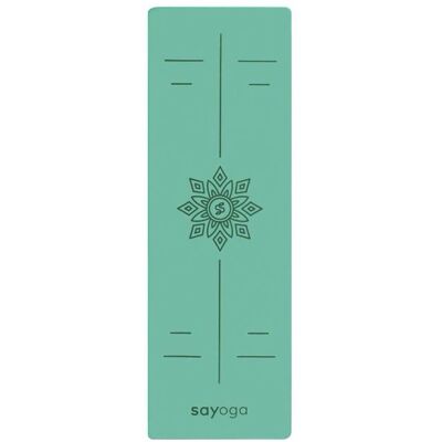 Mata do jogi SAYOGA Performance 4mm ANTYPOŚLIZGOWA linie asan Sea Green Mata do jogi SAYOGA Performance 4mm ANTYPOŚLIZGOWA linie asan Sea Green