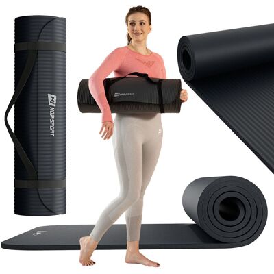 Hop-Sport Mata fitness NBR 1,5cm - czarna - 190x60cm Hop-Sport Mata fitness NBR 1,5cm - czarna - 190x60cm