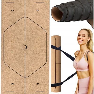 Mata Korek / TPE Do Ćwiczeń Fit.Me Joga Fitness Antypoślizgowa Mata Korek / TPE Do Ćwiczeń Fit.Me Joga Fitness Antypoślizgowa