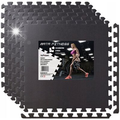 Inny producent MATA PIANKOWA PUZZLE POD SPRZĘT DO ĆWICZEŃ NA SIŁOWNIE FITNESS CZARNA 6szt Inny producent MATA PIANKOWA PUZZLE POD SPRZĘT DO ĆWICZEŃ NA SIŁOWNIE FITNESS CZARNA 6szt