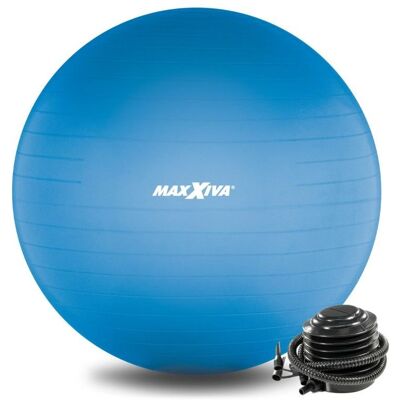 Maxxiva® MAXXIVA Piłka gimnastyczna Ø 85 cm z pompką, niebieska Maxxiva® MAXXIVA Piłka gimnastyczna Ø 85 cm z pompką, niebieska