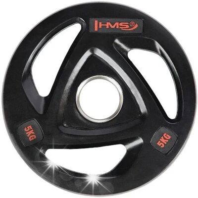 Obciążenie na Gryf Sztangę 5kg Olimpijski Talerz Kierownica HMS Ogumowany Obciążenie na Gryf Sztangę 5kg Olimpijski Talerz Kierownica HMS Ogumowany