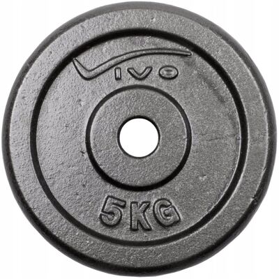 Obciążenie Żeliwne Ciężar Talerz Krążek Z Żeliwa Vivo 29mm 5kg Obciążenie Żeliwne Ciężar Talerz Krążek Z Żeliwa Vivo 29mm 5kg