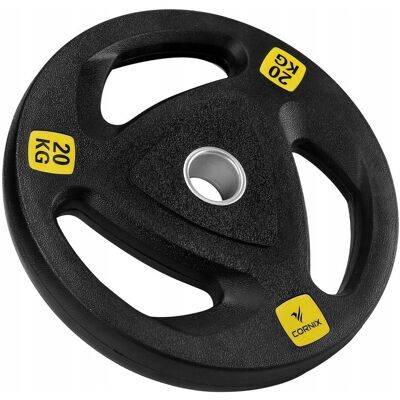 OBCIĄŻENIE ŻELIWNE OLIMPIJSKIE CORNIX 20 KG TALERZ GUMOWANY 51 MM UCHWYTY OBCIĄŻENIE ŻELIWNE OLIMPIJSKIE CORNIX 20 KG TALERZ GUMOWANY 51 MM UCHWYTY