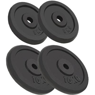 VMP Obciążniki Żeliwne, 4 Sztuki, 2x10 Kg + 2x5 Kg VMP Obciążniki Żeliwne, 4 Sztuki, 2x10 Kg + 2x5 Kg