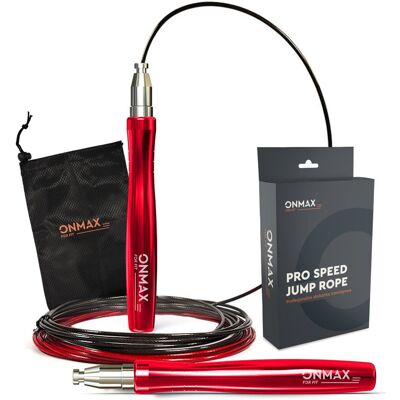 ONMAX Profesjonalna skakanka treningowa PRO2 czerwona dwie wymienne linki ONMAX Profesjonalna skakanka treningowa PRO2 czerwona dwie wymienne linki