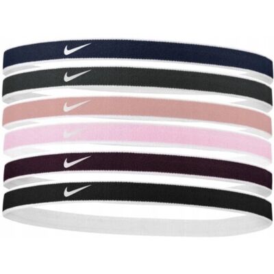 Nike - Swoosh opaski na głowę - Wielobarwny - 6-sztuk - Headband Nike - Swoosh opaski na głowę - Wielobarwny - 6-sztuk - Headband