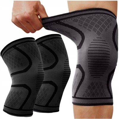 SNM ORTEZA KOLANA ELASTYCZNA OPASKA SZARA NA KOLANO STABILIZATOR STAWU KOLANOWEGO 2szt SNM ORTEZA KOLANA ELASTYCZNA OPASKA SZARA NA KOLANO STABILIZATOR STAWU KOLANOWEGO 2szt