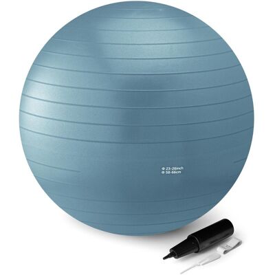 Piłka dmuchana do fitness jogi Amazon Basics Turkusowa z pompką w zestawie Piłka dmuchana do fitness jogi Amazon Basics Turkusowa z pompką w zestawie