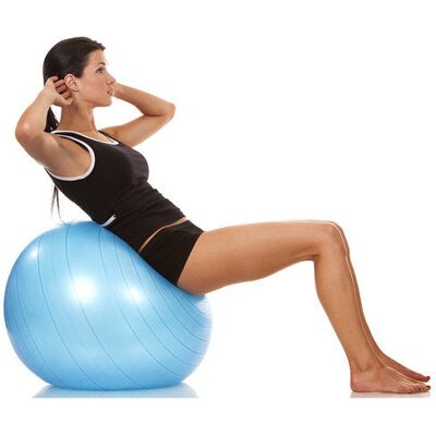 Inny producent Piłka do ćwiczeń Fitball, niebieski Inny producent Piłka do ćwiczeń Fitball, niebieski