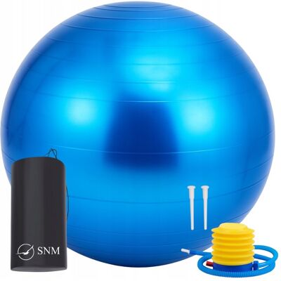 SNM Piłka Gimnastyczna Rehabilitacyjna do Ćwiczeń Trening Fitness Pompka 65 Cm Niebieska SNM Piłka Gimnastyczna Rehabilitacyjna do Ćwiczeń Trening Fitness Pompka 65 Cm Niebieska