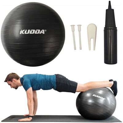 KUDDA PIŁKA GIMNASTYCZNA REHABILITACYJNA TRENING FITNESS DUŻA 65 CM Z POMPKĄ KUDDA PIŁKA GIMNASTYCZNA REHABILITACYJNA TRENING FITNESS DUŻA 65 CM Z POMPKĄ