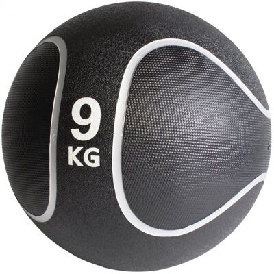 Gorilla Sports Piłka lekarska czarny/srebrny 9kg Gorilla Sports Piłka lekarska czarny/srebrny 9kg