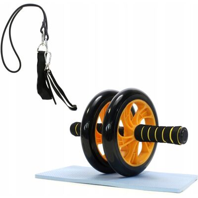 Midex PODWÓJNE KÓŁKO DO ĆWICZEŃ MATA + GUMY AB WHEEL Midex PODWÓJNE KÓŁKO DO ĆWICZEŃ MATA + GUMY AB WHEEL