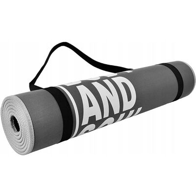 Profit, mata do ćwiczeń fitness i jogi, 180x60x0,6cm, szara, DK705-N Profit, mata do ćwiczeń fitness i jogi, 180x60x0,6cm, szara, DK705-N