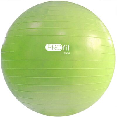 Profit, Piłka gimnastyczna 75 cm zielona z pompką, DK 2102 Profit, Piłka gimnastyczna 75 cm zielona z pompką, DK 2102