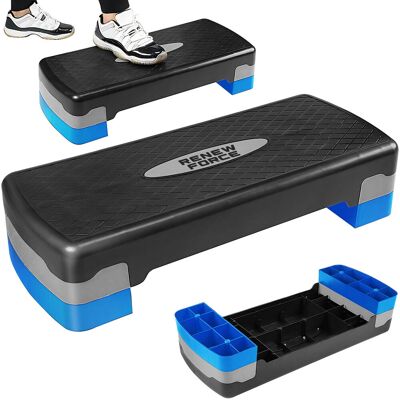 RENEW FORCE STEPPER STEP DO ĆWICZEŃ AEROBIKU FITNESS REGULACJA ANTYPOŚLIZGOWY 3 stopnie STEP-1-BLUE RENEW FORCE STEPPER STEP DO ĆWICZEŃ AEROBIKU FITNESS REGULACJA ANTYPOŚLIZGOWY 3 stopnie STEP-1-BLUE