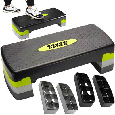 RENEW FORCE STEPPER STEP DO ĆWICZEŃ AEROBIKU FITNESS REGULACJA ANTYPOŚLIZGOWY 3 stopnie STEP-1-GREEN RENEW FORCE STEPPER STEP DO ĆWICZEŃ AEROBIKU FITNESS REGULACJA ANTYPOŚLIZGOWY 3 stopnie STEP-1-GREEN