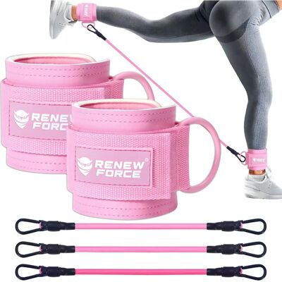 RENEW FORCE UCHWYTY NA KOSTKI OPASKI TRENINGOWE DO WYCIĄGU TRENINGU NÓG 2 szt RÓŻOWE HOLD-4-PINK RENEW FORCE UCHWYTY NA KOSTKI OPASKI TRENINGOWE DO WYCIĄGU TRENINGU NÓG 2 szt RÓŻOWE HOLD-4-PINK