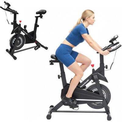 Rower treningowy cardio domowy stacjonarny Bauerkraft koło zamachowe 4kg biały Rower treningowy cardio domowy stacjonarny Bauerkraft koło zamachowe 4kg biały