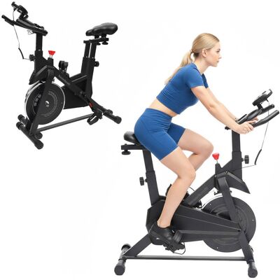 Rower treningowy cardio domowy stacjonarny Bauerkraft koło zamachowe 4kg szary Rower treningowy cardio domowy stacjonarny Bauerkraft koło zamachowe 4kg szary