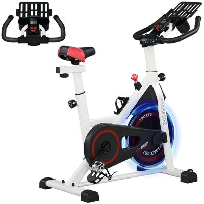 Rower treningowy HOMCOM Cichy rower treningowy z wyświetlaczem LCD, regulowanym siedziskiem, kołami, rower treningowy do użytku domowego z uchwytem .. Rower treningowy HOMCOM Cichy rower treningowy z wyświetlaczem LCD, regulowanym siedziskiem, kołami, rower treningowy do użytku domowego z uchwytem ..