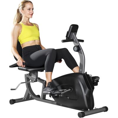 Sportnow Rower treningowy poziomy, magnetyczny, 8 poziomów oporu, regulowany, z wyświetlaczem LCD, metal, tworzywo sztuczne, czarny Sportnow Rower treningowy poziomy, magnetyczny, 8 poziomów oporu, regulowany, z wyświetlaczem LCD, metal, tworzywo sztuczne, czarny