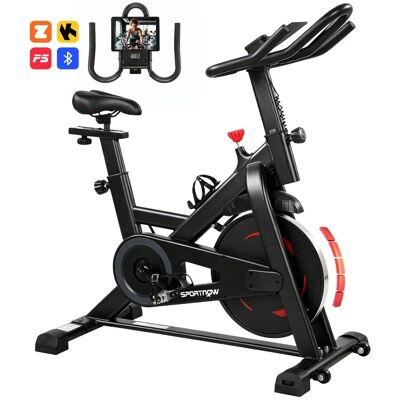 Rower treningowy SPORTNOW, z regulacją wysokości, trenażer domowy z oporem magnetycznym, aplikacja, monitor LCD, regulowana kierownica, uchwyt na te.. Rower treningowy SPORTNOW, z regulacją wysokości, trenażer domowy z oporem magnetycznym, aplikacja, monitor LCD, regulowana kierownica, uchwyt na te..