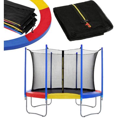 Springos Siatka Do Trampoliny Wewnętrzna Z Osłoną Na Sprężyny 305 Cm 10 Ft 6 Słupków Multikolor Springos Siatka Do Trampoliny Wewnętrzna Z Osłoną Na Sprężyny 305 Cm 10 Ft 6 Słupków Multikolor