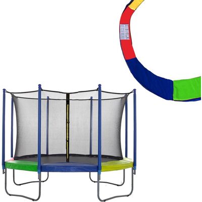 Springos Siatka Do Trampoliny Wewnętrzna Z Osłoną Na Sprężyny 305 Cm 10 Ft 8 Słupków Multikolor Springos Siatka Do Trampoliny Wewnętrzna Z Osłoną Na Sprężyny 305 Cm 10 Ft 8 Słupków Multikolor