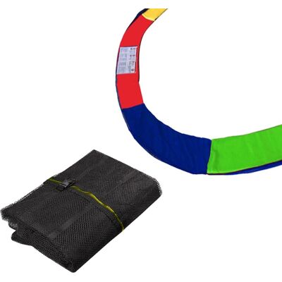 Springos Siatka Do Trampoliny Zewnętrzna Z Osłoną Na Sprężyny 305 Cm 10 Ft 8 Słupków Multikolor Springos Siatka Do Trampoliny Zewnętrzna Z Osłoną Na Sprężyny 305 Cm 10 Ft 8 Słupków Multikolor