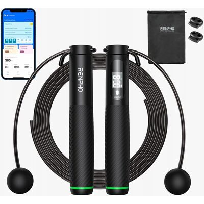Skakanka Renpho inteligentna Bluetooth Aplikacja regulowana z licznikiem Skakanka Renpho inteligentna Bluetooth Aplikacja regulowana z licznikiem