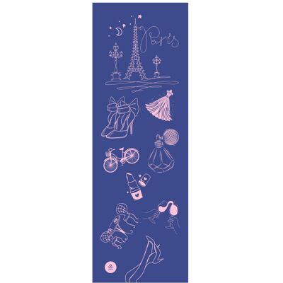 Moonholi Składana mata do jogi podróżna A NIGHT IN PARIS TRAVEL - kauczukowa, antypoślizgowa Moonholi Składana mata do jogi podróżna A NIGHT IN PARIS TRAVEL - kauczukowa, antypoślizgowa