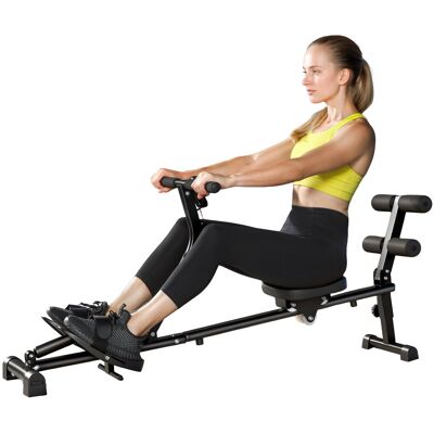 SPORTNOW 2 w 1 Ciche Domowe Urządzenie do Wioślarstwa z Wyświetlaczem LCD SPORTNOW 2 w 1 Ciche Domowe Urządzenie do Wioślarstwa z Wyświetlaczem LCD