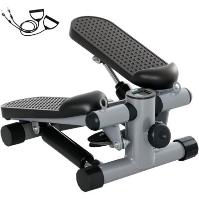SPORTNOW Mini Stepper 2 w 1 do domu z wyświetlaczem LCD, Stepper domowy z linami treningowymi, Stepper z ruchomą osią góra-dół do treningu nóg/ramio.. SPORTNOW Mini Stepper 2 w 1 do domu z wyświetlaczem LCD, Stepper domowy z linami treningowymi, Stepper z ruchomą osią góra-dół do treningu nóg/ramio..