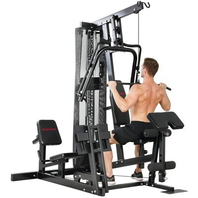 Stacja Fitness Sportnow Power Station Z Drążkiem Do Podciągania Na Drążku, Sztangą Motylkową, Ciężarkami 65 Kg, Liną, Prasą Do Nóg, Wielofunkcyjny S.. Stacja Fitness Sportnow Power Station Z Drążkiem Do Podciągania Na Drążku, Sztangą Motylkową, Ciężarkami 65 Kg, Liną, Prasą Do Nóg, Wielofunkcyjny S..