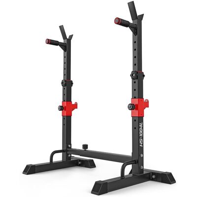 Hop-Sport Regulowany stojak do przysiadów z hakami bezpieczeństwa - Sprzęt fitness Hop-Sport Regulowany stojak do przysiadów z hakami bezpieczeństwa - Sprzęt fitness