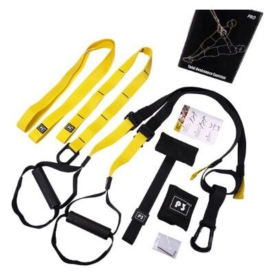 MuscleForge Taśmy Do Treningu Podwieszanego Typu Trx P3-3 Żółte MuscleForge Taśmy Do Treningu Podwieszanego Typu Trx P3-3 Żółte