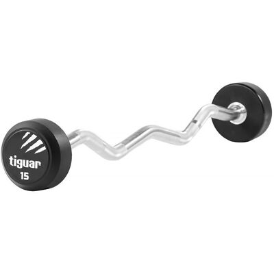 Tiguar Barbell łamany, srebrno-czarny, 15 kg Tiguar Barbell łamany, srebrno-czarny, 15 kg